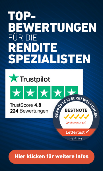 Top Bewertung für die Rendite Spezialisten Side Banner