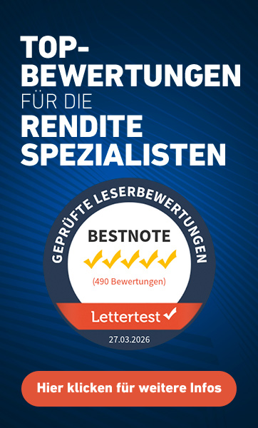 Top Bewertung für die Rendite Spezialisten Side Banner