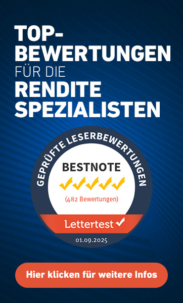 Top Bewertung für die Rendite Spezialisten Side Banner