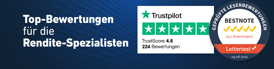 Banner in Slider mit Pressezitate - Wir bringen Sie durch unruhige Zeiten