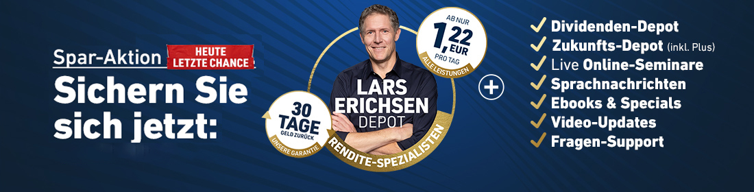 Banner - Sichern Sie sich das Lars Erichsen Depot