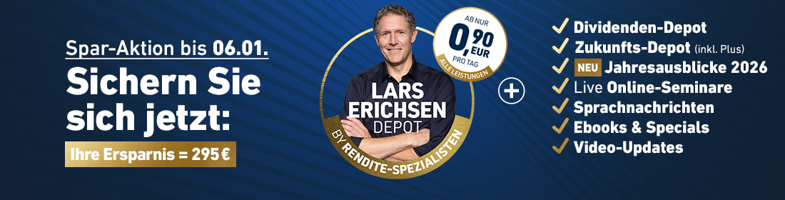 Banner - Sichern Sie sich das Lars Erichsen Depot