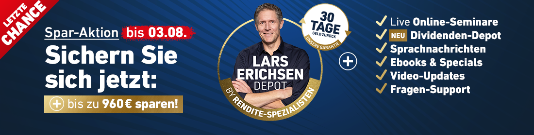 Banner - Sichern Sie sich das Lars Erichsen Depot